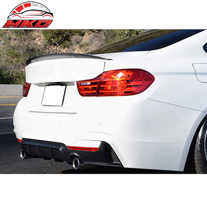 Fit 14-20 BMW 4-Series F32 Coupe Performance Style Trunk Spoiler Carbon Fiber CF