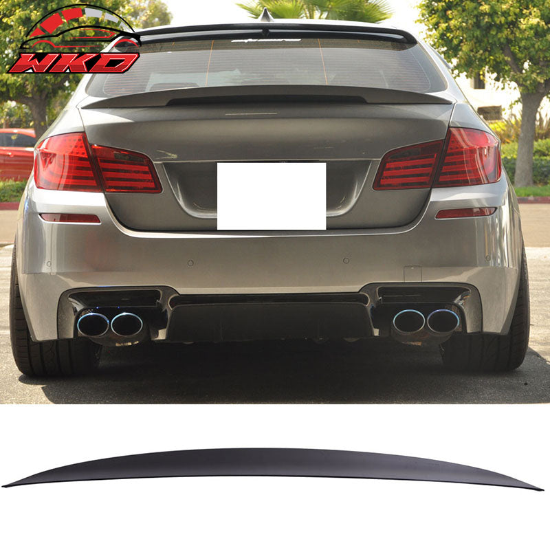 Fit 11-16 BMW 5 Series F10 Sedan Performance 2 Style Trunk Spoiler Unpainted ABS