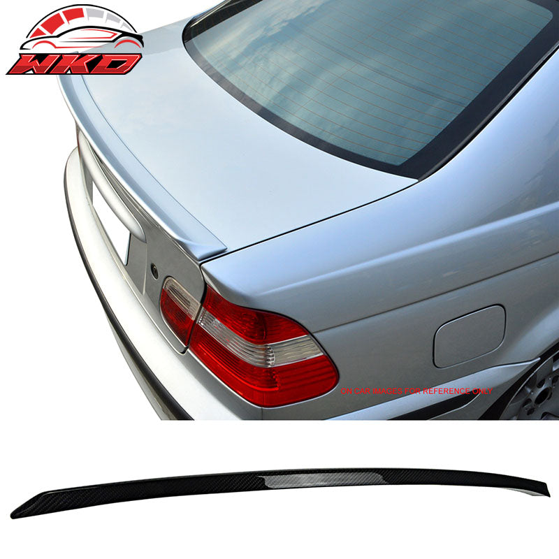 Fits 99-05 BMW E46 3 Series Sedan Ikon Style Trunk Spoiler - Matte Carbon Fiber