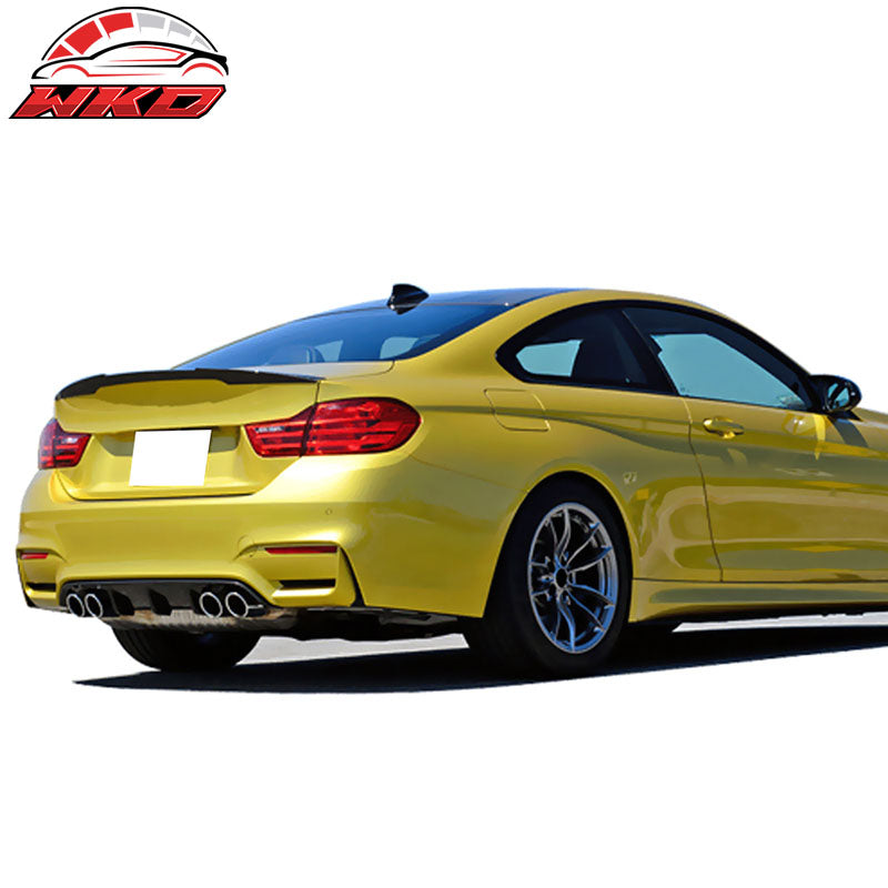 Fits 15-20 BMW F82 M4 Coupe Performance Style Trunk Spoiler - Matte Carbon Fiber