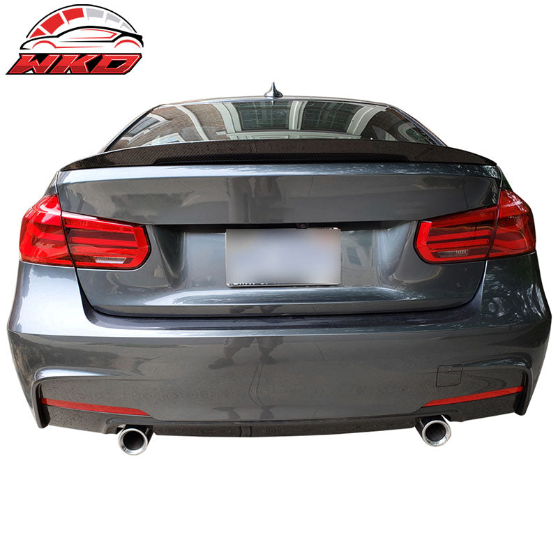 Fits 12-18 BMW 3-Series F30 Sedan Performance Trunk Spoiler - Matte Carbon Fiber