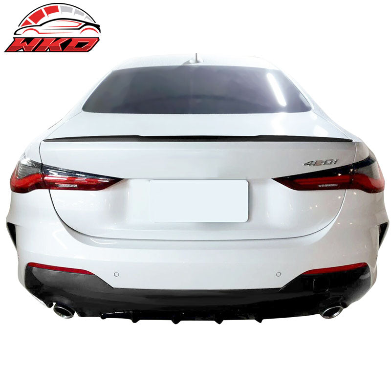 V Style Trunk Spoiler Fits 21-26 BMW G22 & G82 4 Series M4 Coupe ABS Unpainted