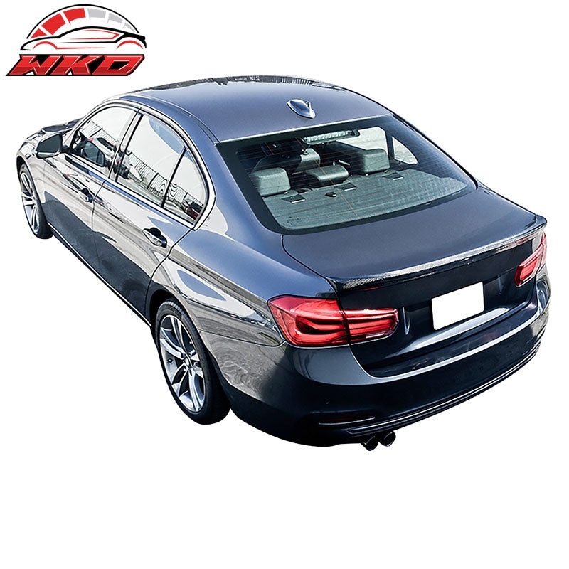 Fits 12-19 BMW F30 3Series Sedan+F80 M3 A Style Trunk Spoiler Matte Carbon Fiber