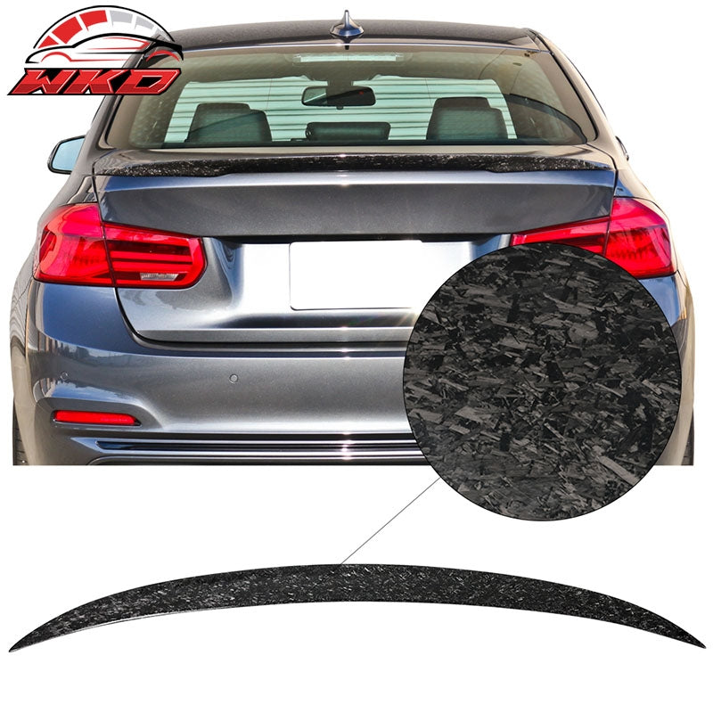 Fits 12-18 BMW F30 F80 3 Series P Style Trunk Spoiler Matte Forged Carbon Fiber