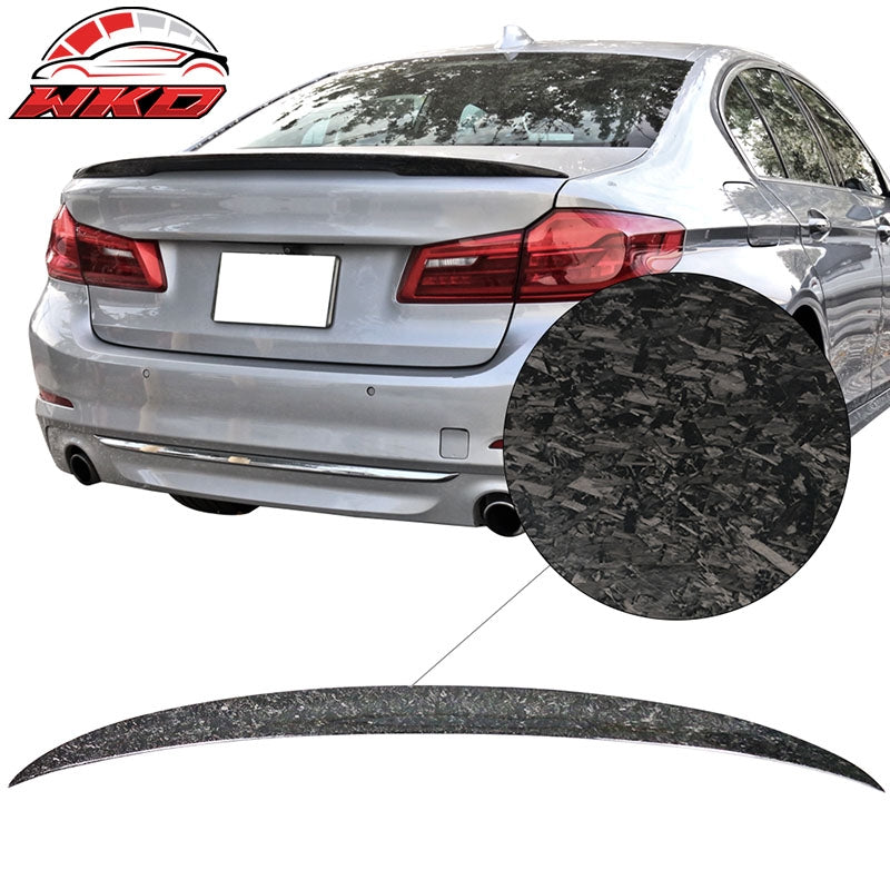 Fits 17-23 BMW G30 5 Series F90 M5 Trunk Spoiler - Matte Forged Carbon Fiber
