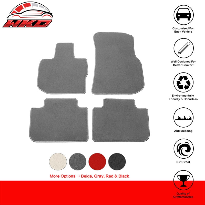 18-24 X3 19-25 G02 X4 Gray Nylon Floor Mats Front Rear Carpet Liner FOR: (BMW)
