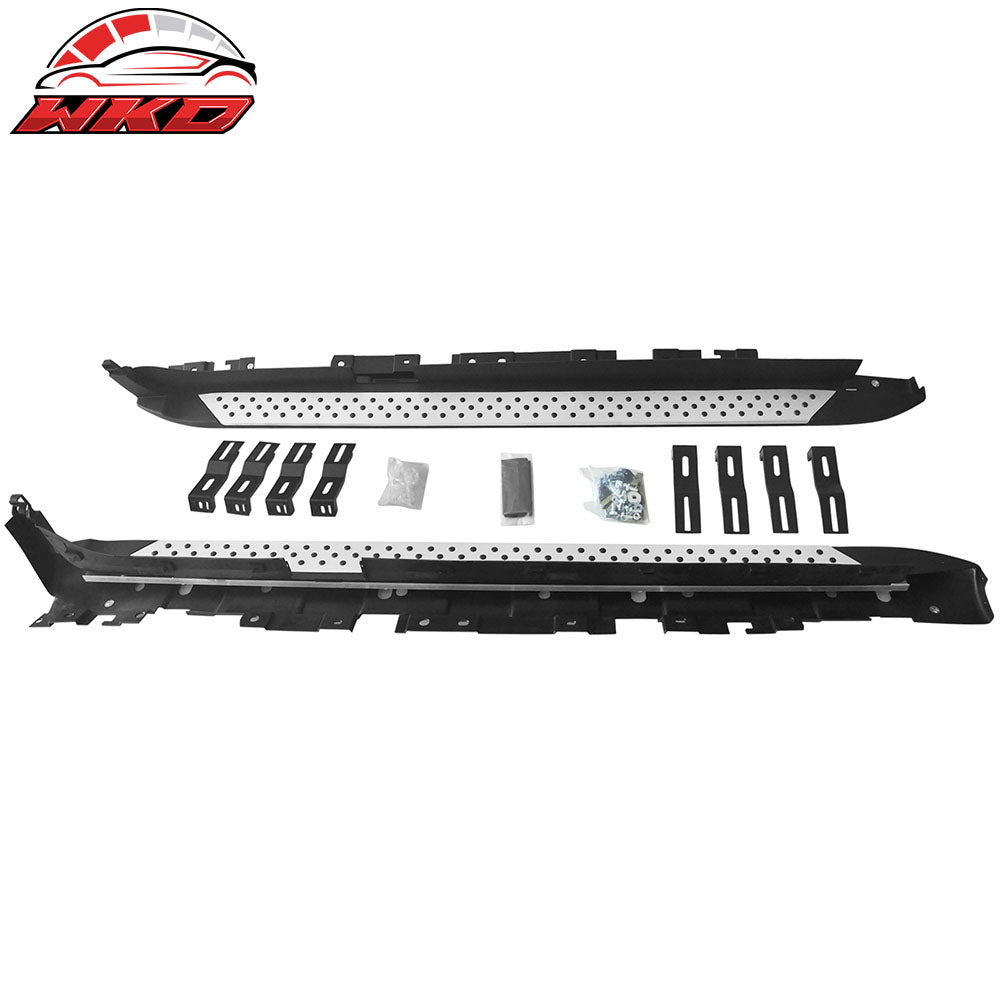 Fits 11-17 BMW X3 F25 OE Style Silver Running Board Side Step Nerf Bars In Pair