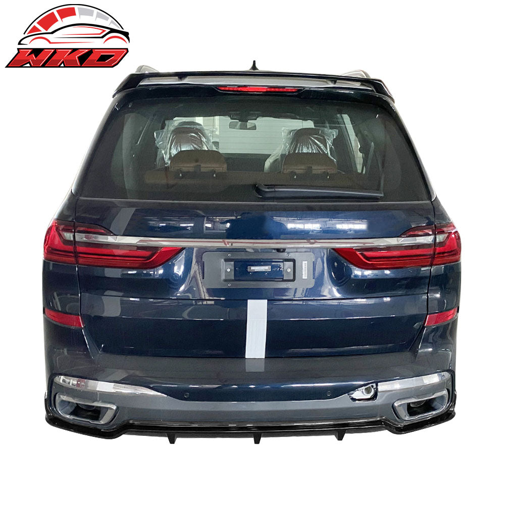 For 19-23 BMW G07 X7 M Sport 3PCS Rear Bumper Lip ABS Gloss Black