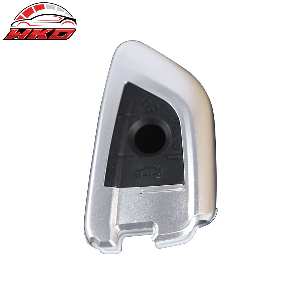 Fits BMW Car Smart Remote Key Fob Shell Holder Case Cover Silver
