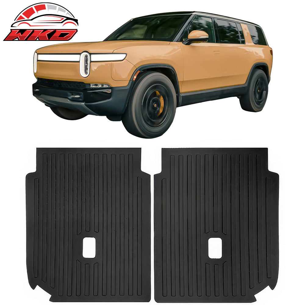 Fits 22-24 Rivian R1S 2PCS TPE Backrest Mats All Weather Seat Back Cover Liner
