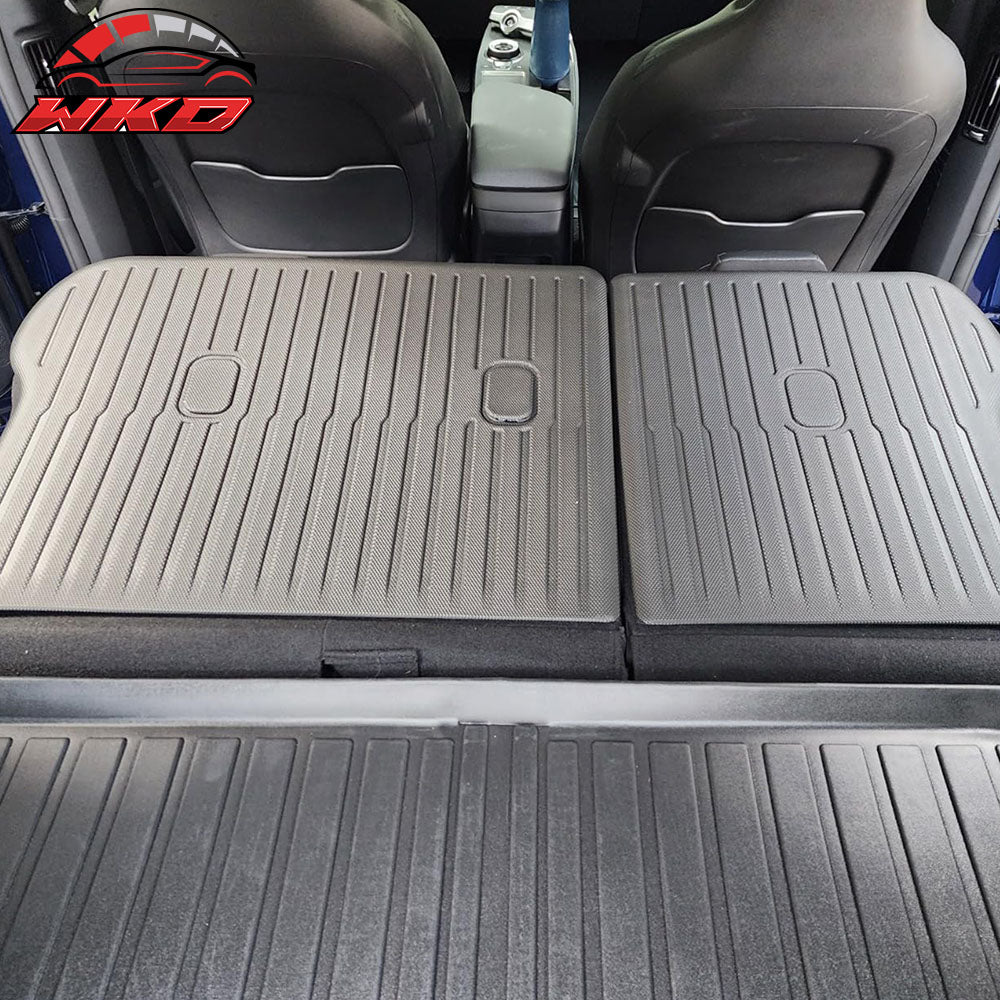 Fits 22-24 Kia EV6 2PCS Backrest Mats Seat Cover Cargo Liner Protector - XPE