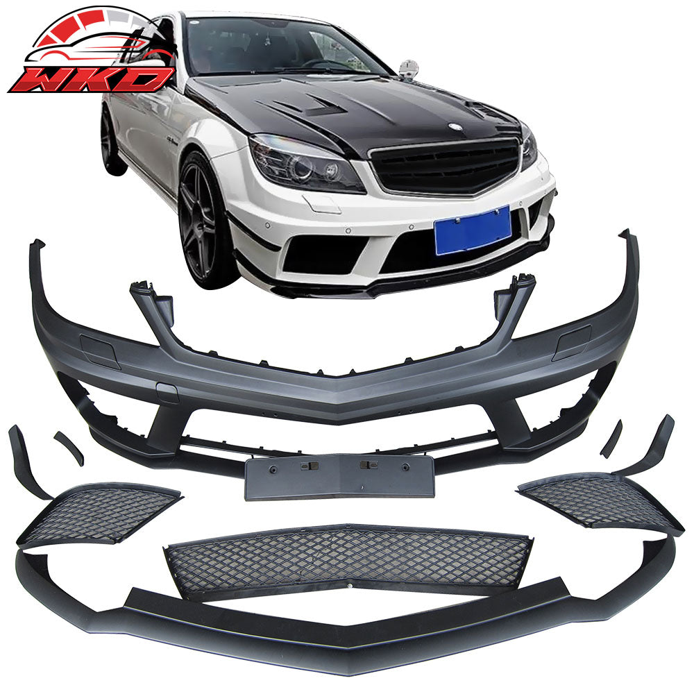 Fits 08-11 Mercedes BENZ W204 Black-Series Style Front Bumper PP