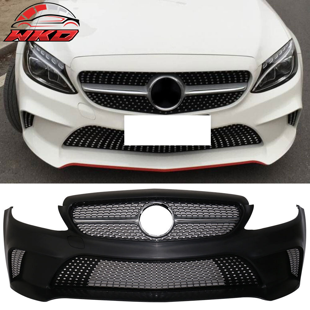Fits 15-17 Mercedes W205 C-Class Concept Style Front Bumper - PP