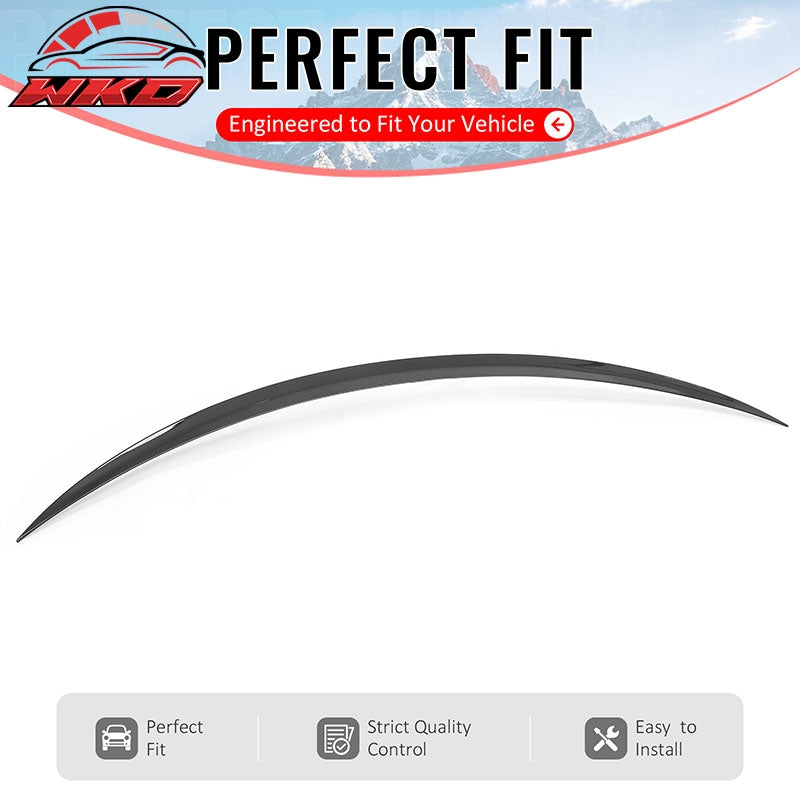 For 17-23 Benz C-Class C205 C43 C63 AMG IKON Style Trunk Spoiler Gloss Black ABS