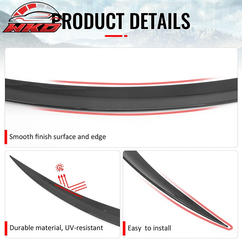 For 17-23 Benz C-Class C205 C43 C63 AMG IKON Style Trunk Spoiler Gloss Black ABS