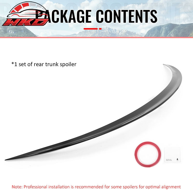 For 17-23 Benz C-Class C205 C43 C63 AMG IKON Style Trunk Spoiler Gloss Black ABS