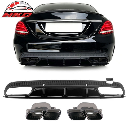 Wholesale 15-21 Benz C-Class C300 C400 C63 Edition1 Style Rear Diffuser + Exhaust Tip - Wikond Auto