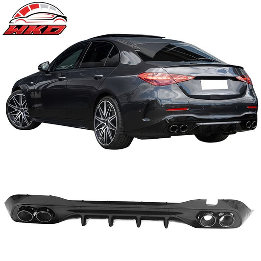 Wholesale 22-26 Benz C-Class C300 C63 Sedan W206 C43 Style Rear Diffuser Exhaust Tips - Wikond Auto