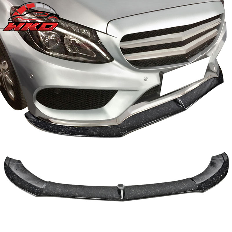 Fits 15-18 Benz W205 PSM Front Bumper Lip Forged Carbon Fiber