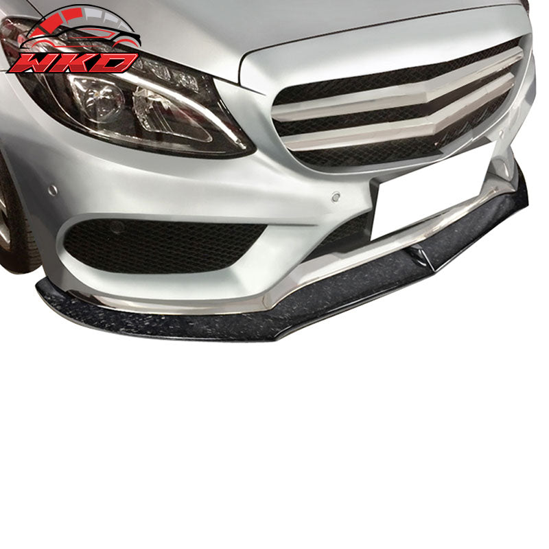 Fits 15-18 Benz W205 PSM Front Bumper Lip Forged Carbon Fiber