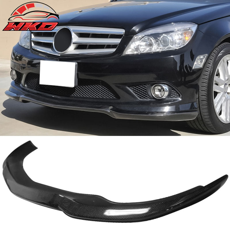 Fits 08-11 Mercedes W204 C-Class CS Style Front Bumper Lip Carbon Fiber CF