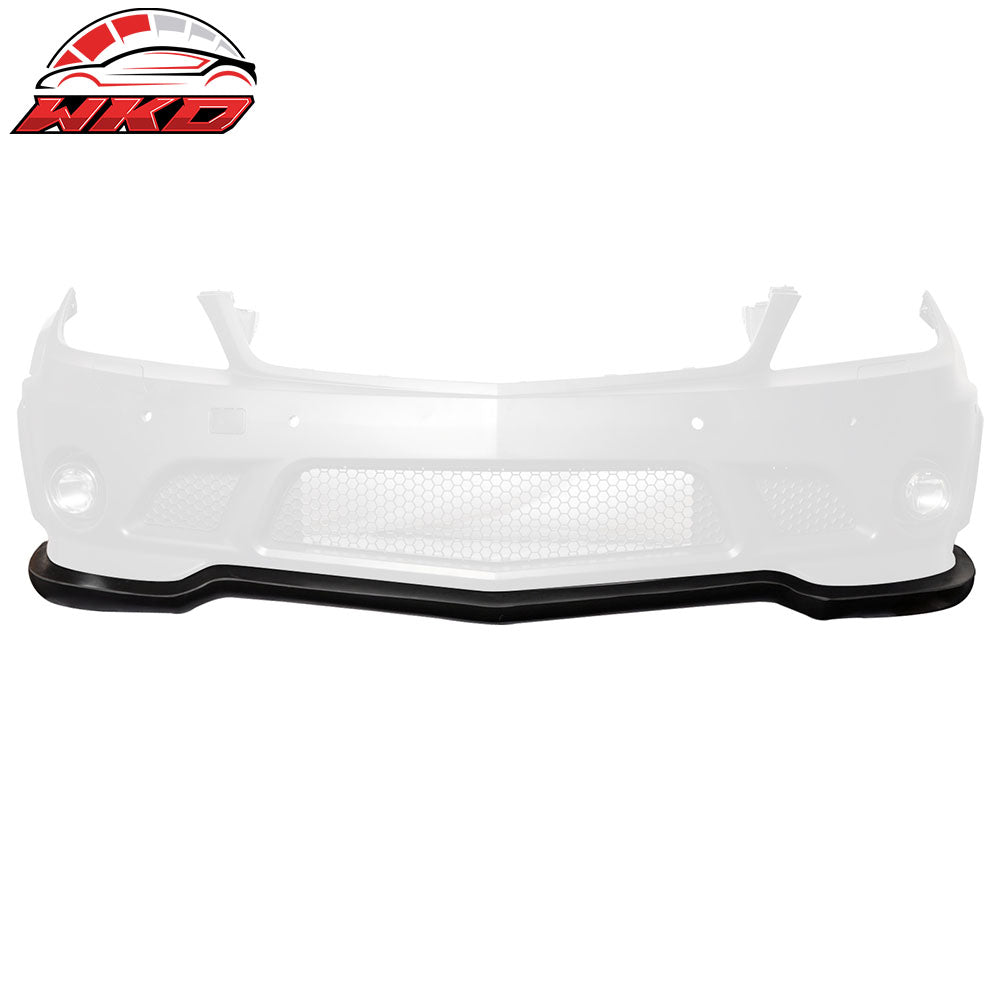 Fits 08-10 Benz C-Class W204 H Style Front Bumper Lip Spoiler Unpainted PP