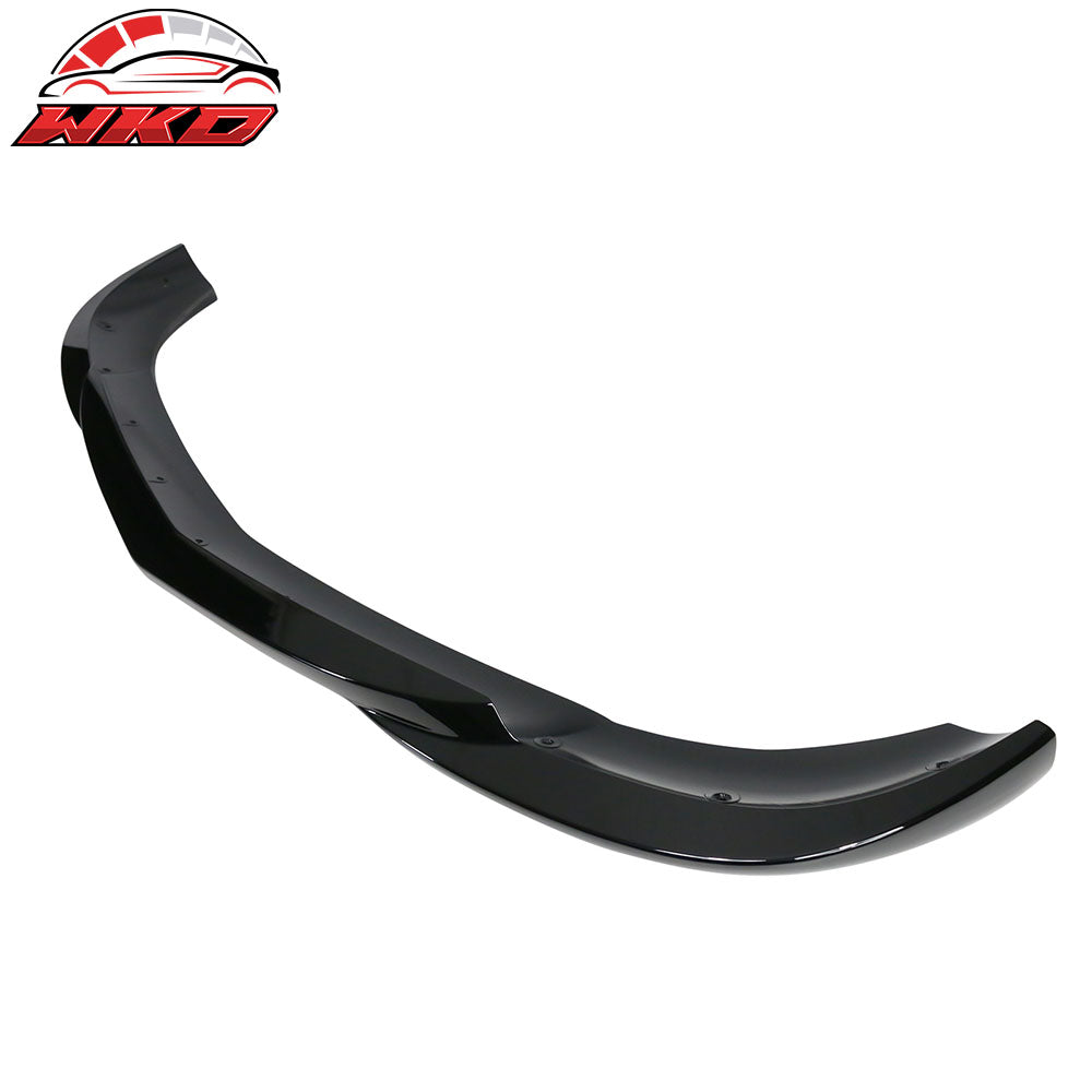 Fits 12-14 Benz W204 C Class GH Style Front Bumper Lip Spoiler ABS Gloss Black