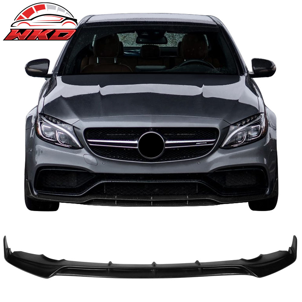Fits 19-20 Benz C-Class W205 Front Bumper Lip Spoiler Splitter Unpainted - PU