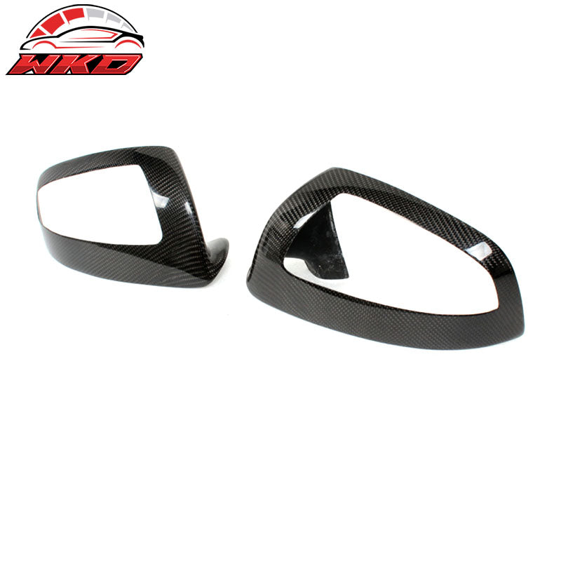 Fits 08-11 Benz C-Class W204 Sedan 2PCS Side Mirror Cover Cap Matte Carbon Fiber