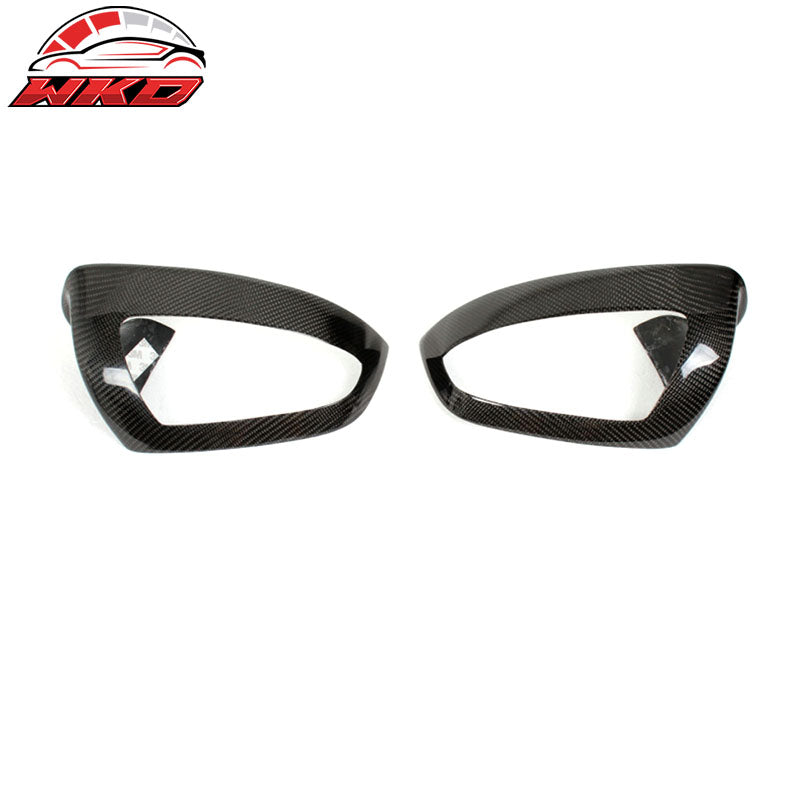 Fits 08-11 Benz C-Class W204 Sedan 2PCS Side Mirror Cover Cap Matte Carbon Fiber