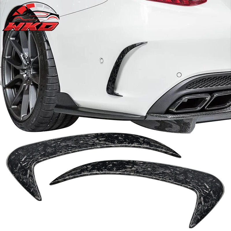 Wholesale 15-18 C-Class W205 Rear Bumper Side Vents Spoiler Forged Matte Carbon Fiber - Wikond Auto