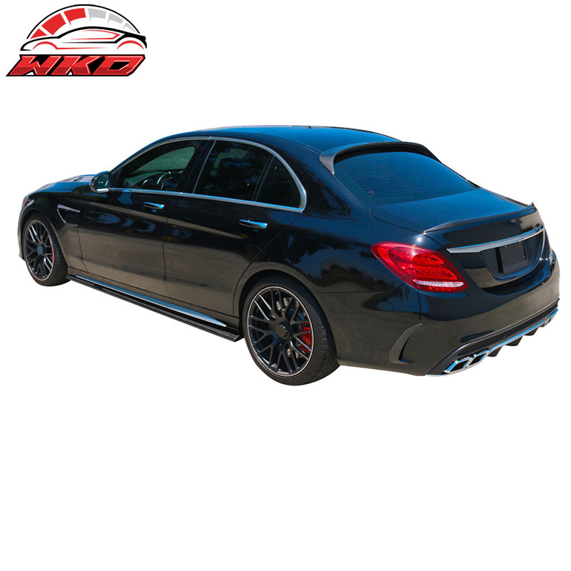 Fits 15-21 Benz C Class W205 Sedan OE Style Rear Roof Spoiler Carbon Fiber CF