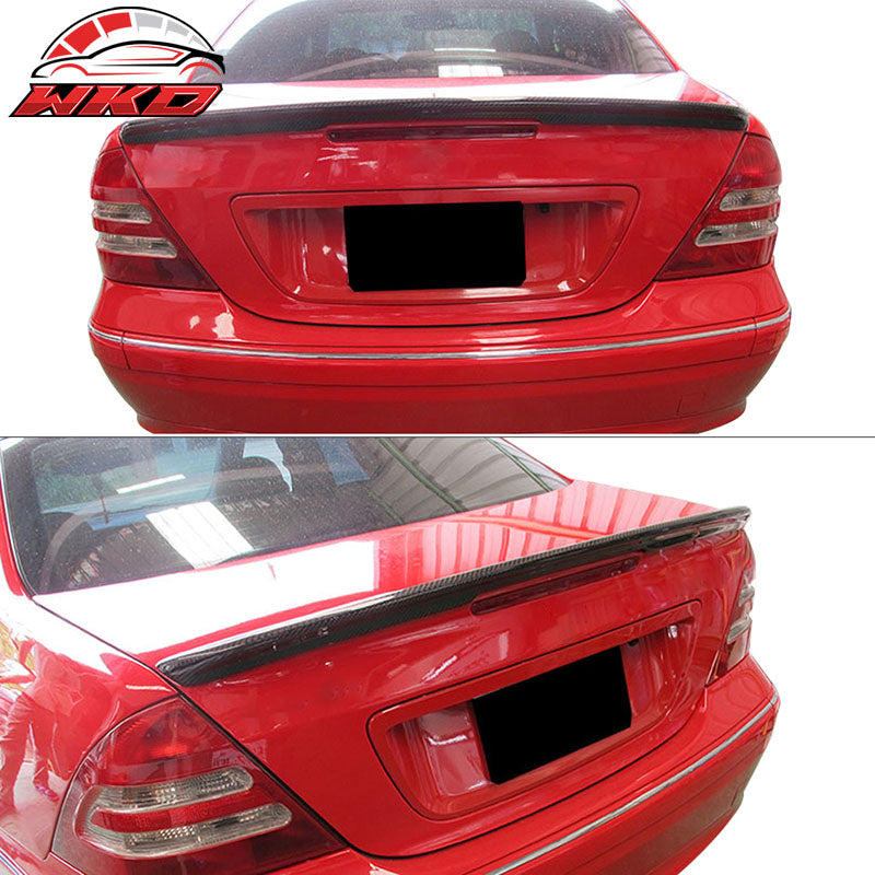 Fits 01-07 Benz C-Class W203 Sedan AMG Style Trunk Spoiler Matte Carbon Fiber