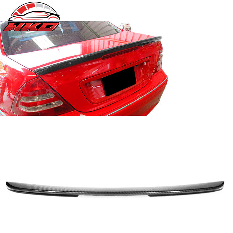 Fits 01-07 Benz C-Class W203 Sedan AMG Type Carbon Fiber Trunk Spoiler Wing