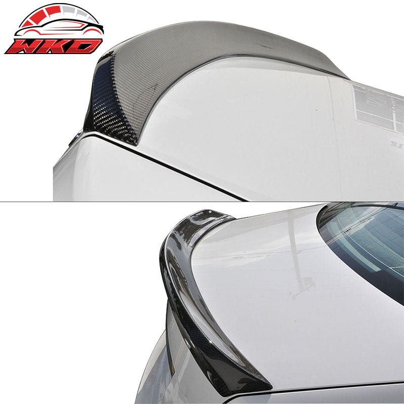 Fits 08-14 Benz C-Class W204 Sedan V Style Trunk Spoiler Wing Matte Carbon Fiber