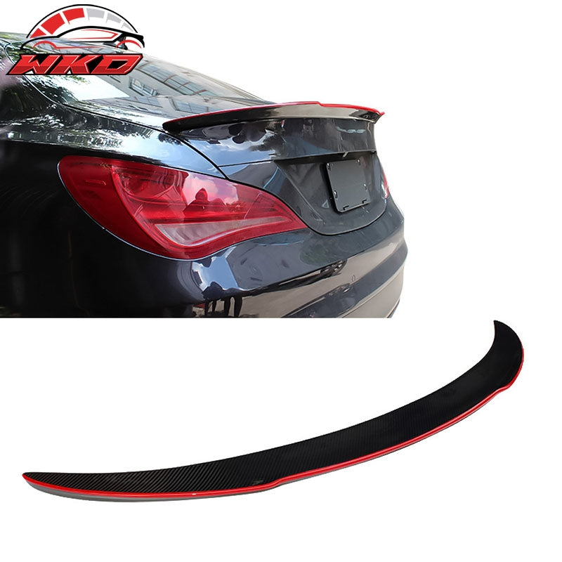Wholesale  13-18 Benz C117 CLA Class FD Style Trunk Spoiler Red Line Matte Carbon Fiber