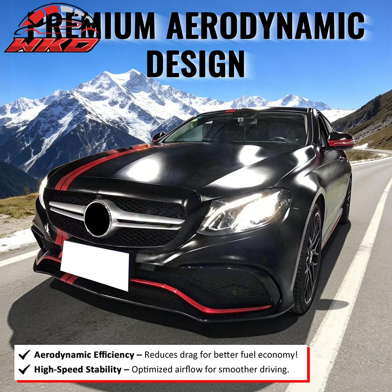 For 15-18 Benz C300 C450 AMG W205 C63 Front Upper Grille Primer Black Silver ABS