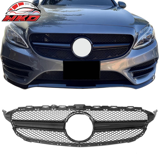 Wholesale 15-18 Benz C350e C450 AMG W205 C63 Style Front Upper Grille Gloss Black ABS - Wikond Auto