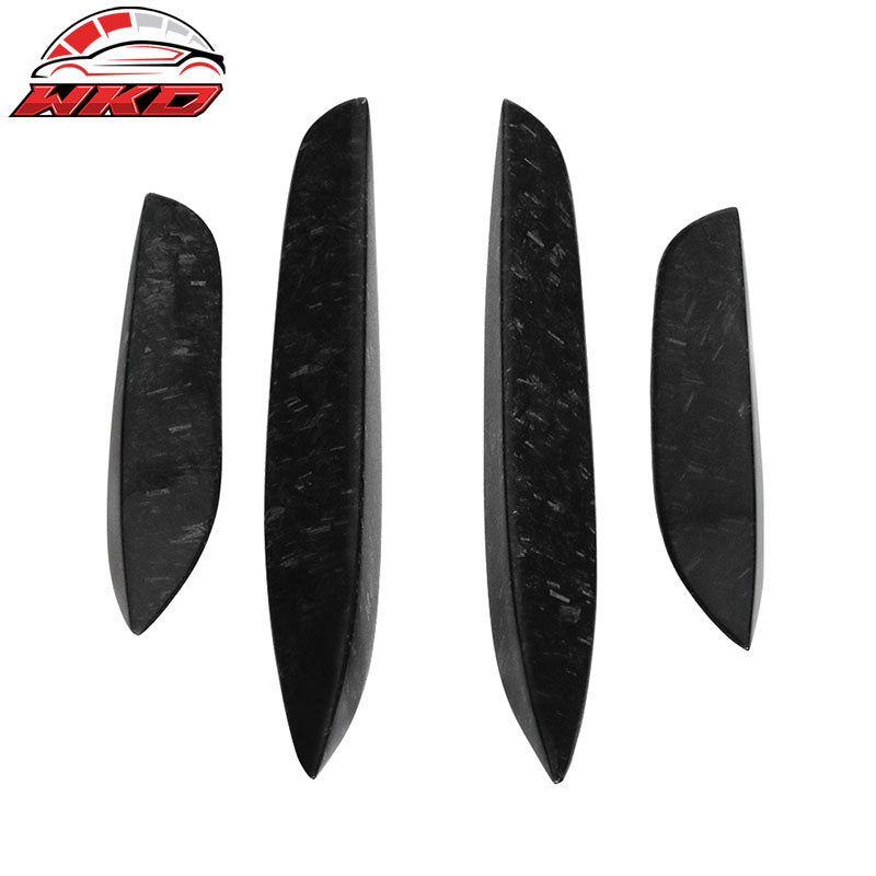 Wholesale 15-21 Benz C-Class W205 C63 AMG Front Bumper Fins Forged Matte Carbon Fiber