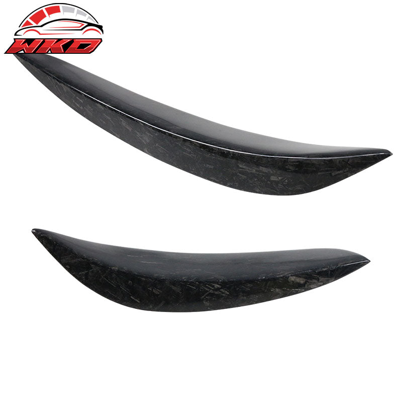 Fits 15-21 Benz C-Class W205 C63 AMG Front Bumper Fins Forged Matte Carbon Fiber