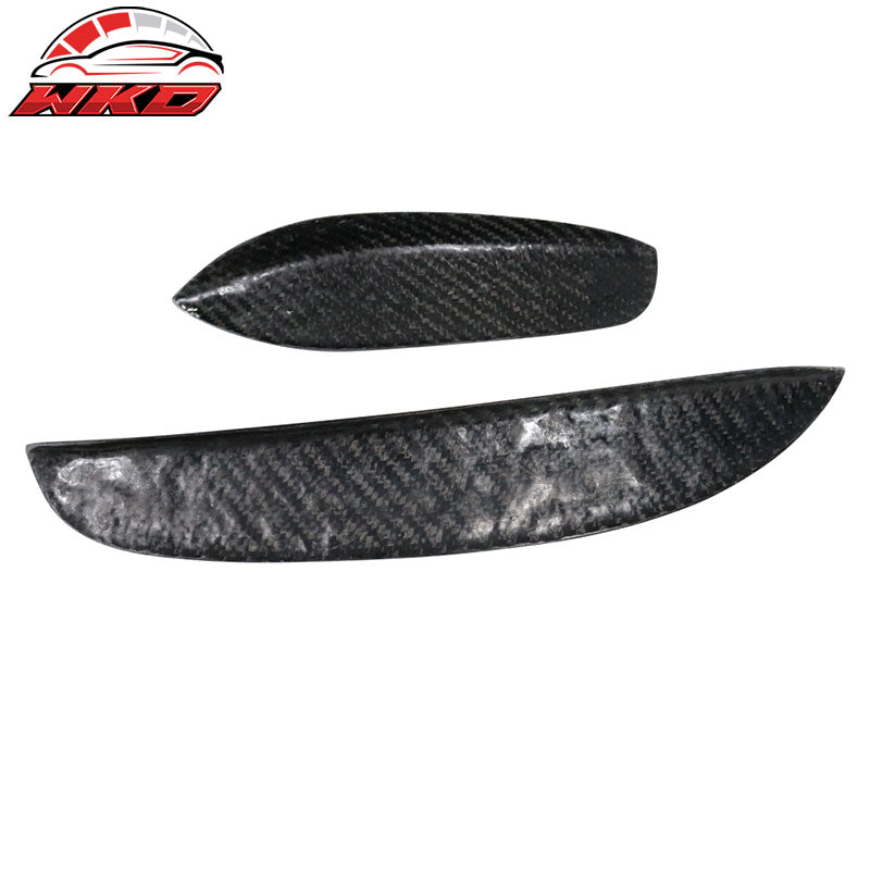 Fits 15-21 Benz C-Class W205 C63 AMG Front Bumper Fins Forged Matte Carbon Fiber