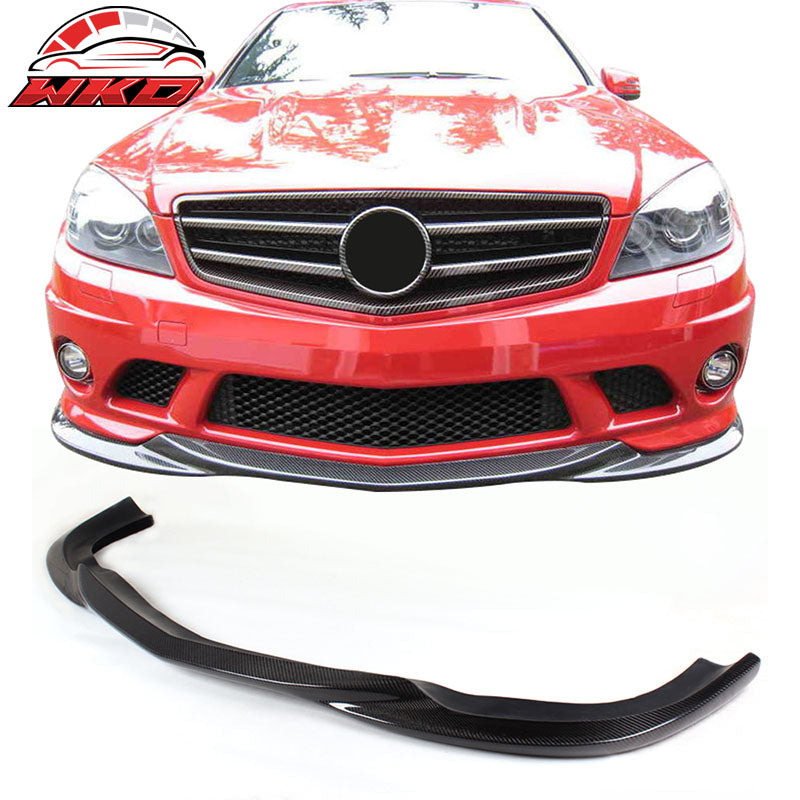 Fits 08-11 Benz W204 C63 AMG GH Carbon Fiber Front Bumper Lip