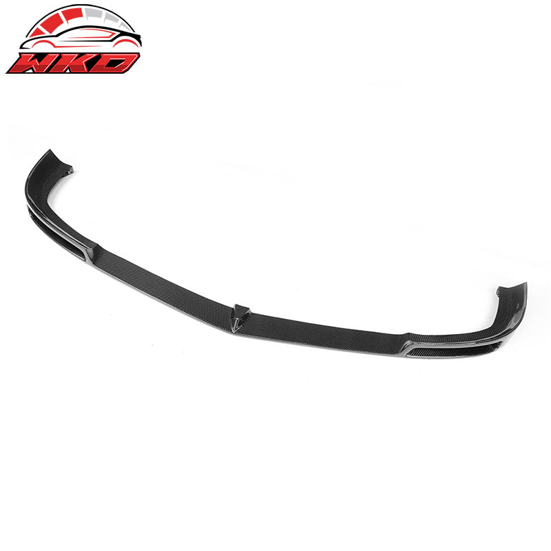Fits 12-14 Benz C Class W204 C63 AMG Sedan Front Bumper Lip - Matte Carbon Fiber