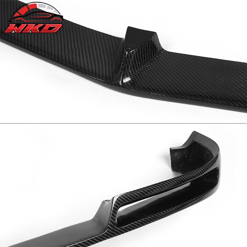 Fits 12-14 Benz C Class W204 C63 AMG Sedan Front Bumper Lip - Matte Carbon Fiber