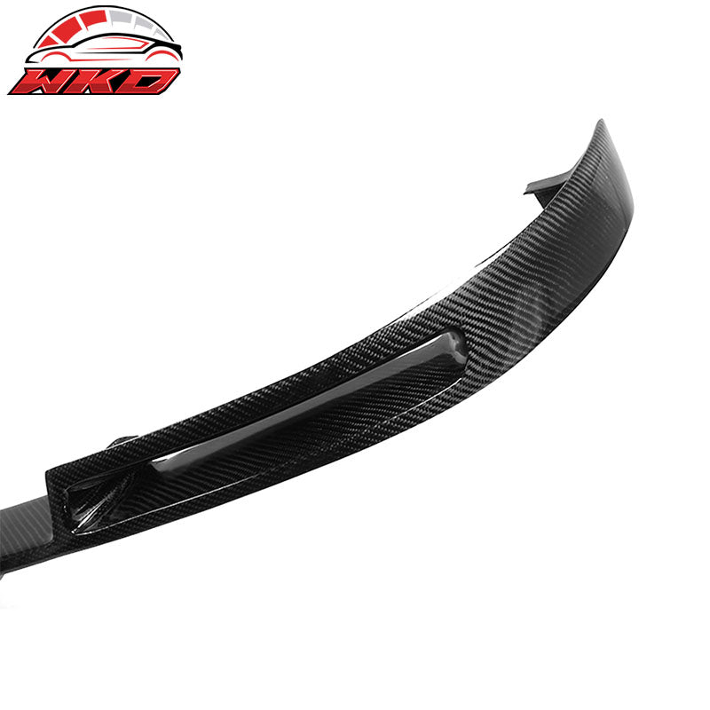 Fits 12-14 Benz C Class W204 C63 AMG V Style Front Bumper Lip Carbon Fiber CF