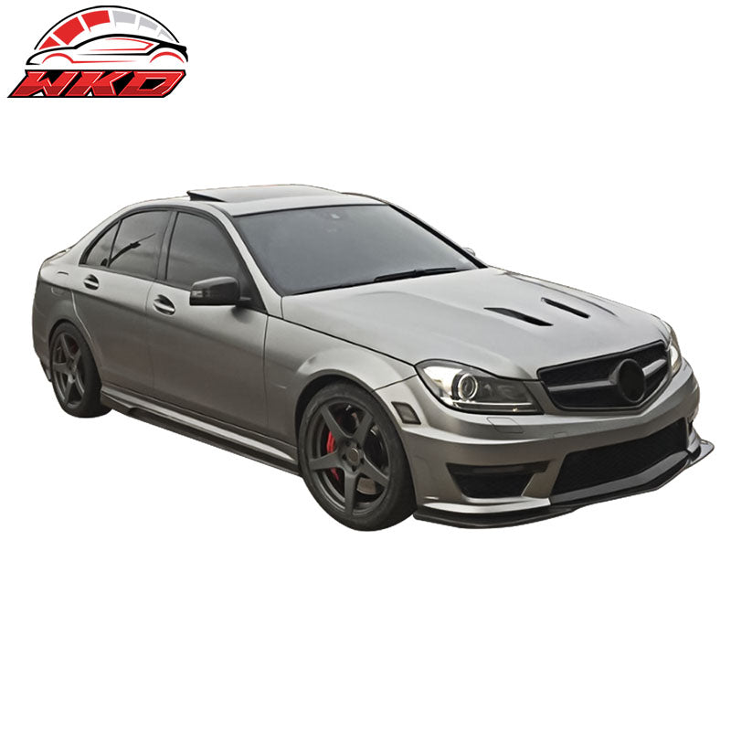 Fits 12-15 Benz W204 C-Class C63 AMG GH Style Front Bumper Lip Carbon Fiber CF