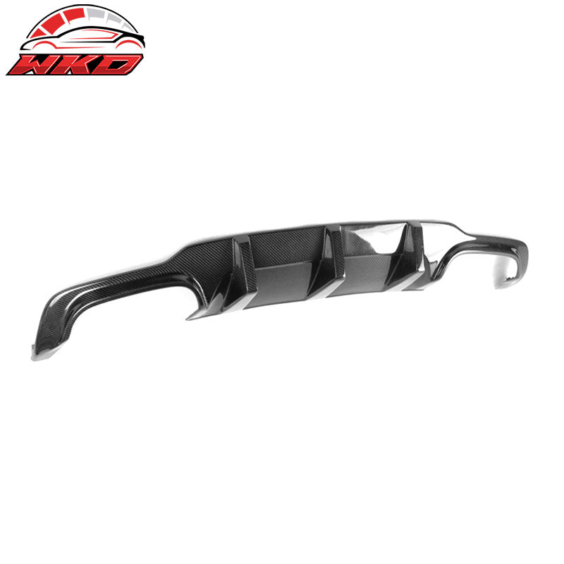 Fits 12-14 Benz C Class W204 C63 AMG Sedan Rear Bumper Lip Diffuser Carbon Fiber
