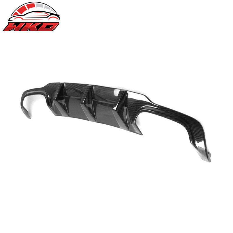 Fits 12-14 Benz C Class W204 C63 AMG Sedan Rear Bumper Lip Diffuser Carbon Fiber