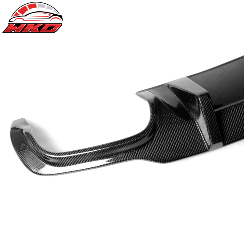Fits 12-14 Benz C Class W204 C63 AMG Sedan Rear Bumper Lip Diffuser Carbon Fiber