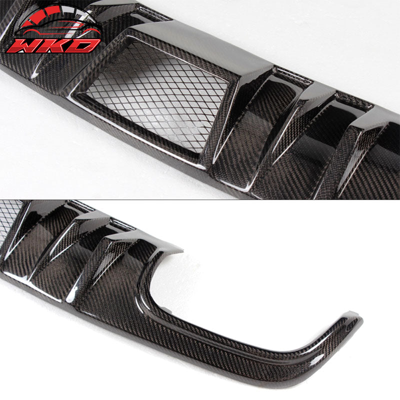 Fits 08-11 Benz C Class W204 C63 R Style Rear Bumper Diffuser Matte Carbon Fiber